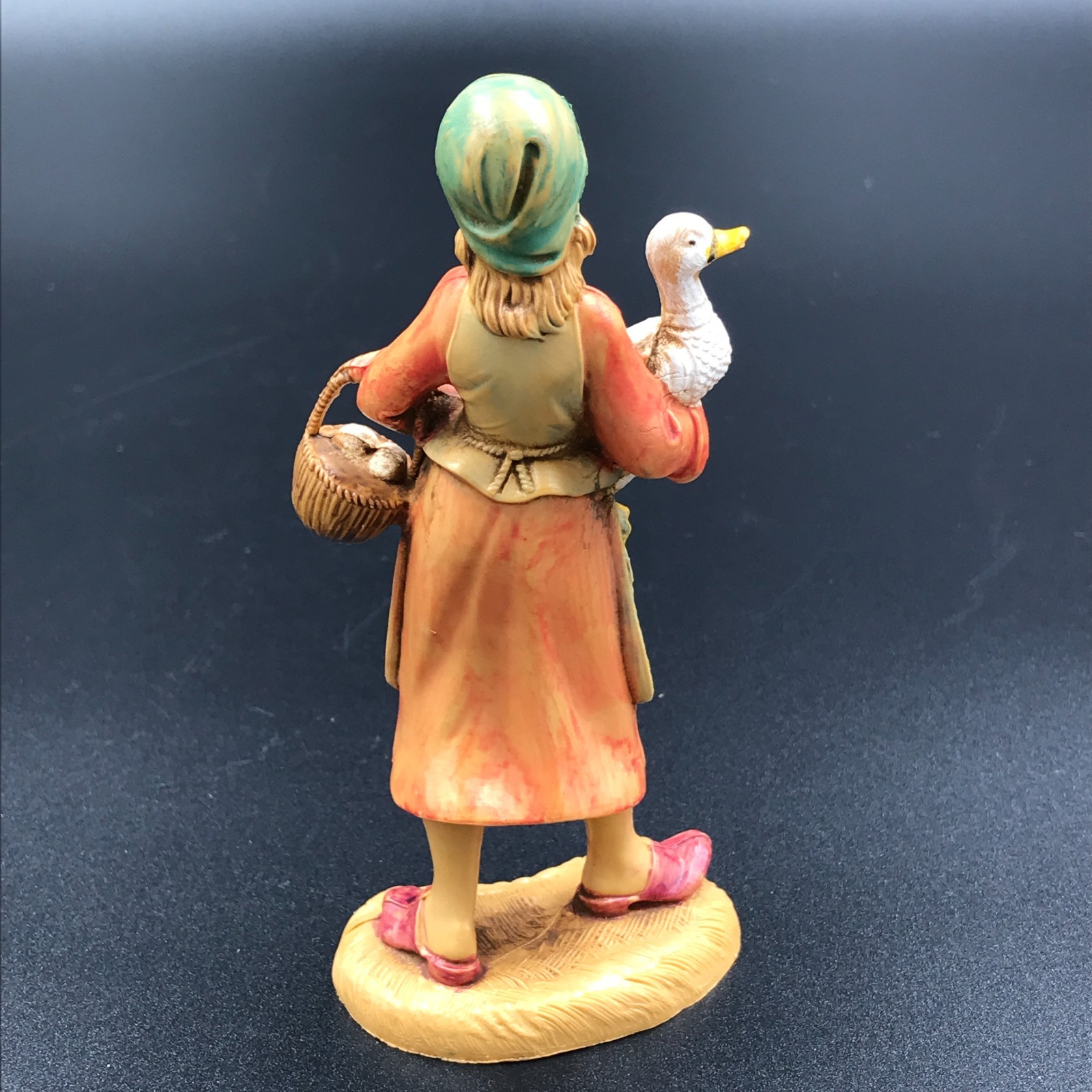 Fontanini Nativity 5" Deborah Holding Goose & Egg Basket 1983 Depose Italy 110