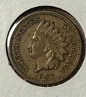 1862 Indian head cent- solid copper nickel coin!