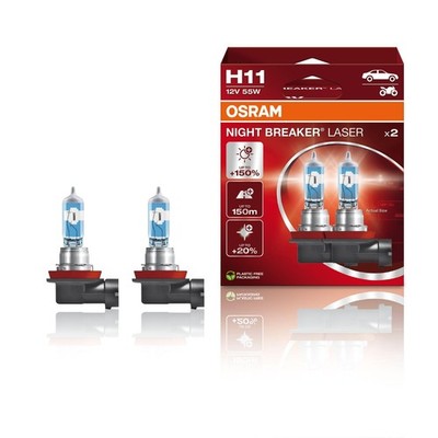 OSRAM NIGHT BREAKER LASER H11, next generation, 150% more brightness, Blue 