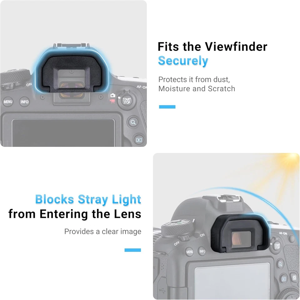 2-Pack Eyecup Eyepiece Eye Cup for Canon EOS 80D 90D 70D 60D 77D 6D 6D Mark II 5 - Image 2 of 4