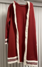 Men s Red Santa Claus Cosplay coat Christmas Costume Holiday Party Outfit