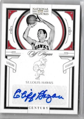CLIFF HAGAN 2010 PANINI NATIONAL TREASURES LEGEND CERTIFIED AUTOGRAPH#02/25
