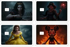 Disney Demon ATM DEBIT CREDIT CARD Skin Sticker Snow Princess Mickey Halloween