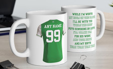 Hibs-Sunshine on Leith Lyrics- personalised Name and Number mug