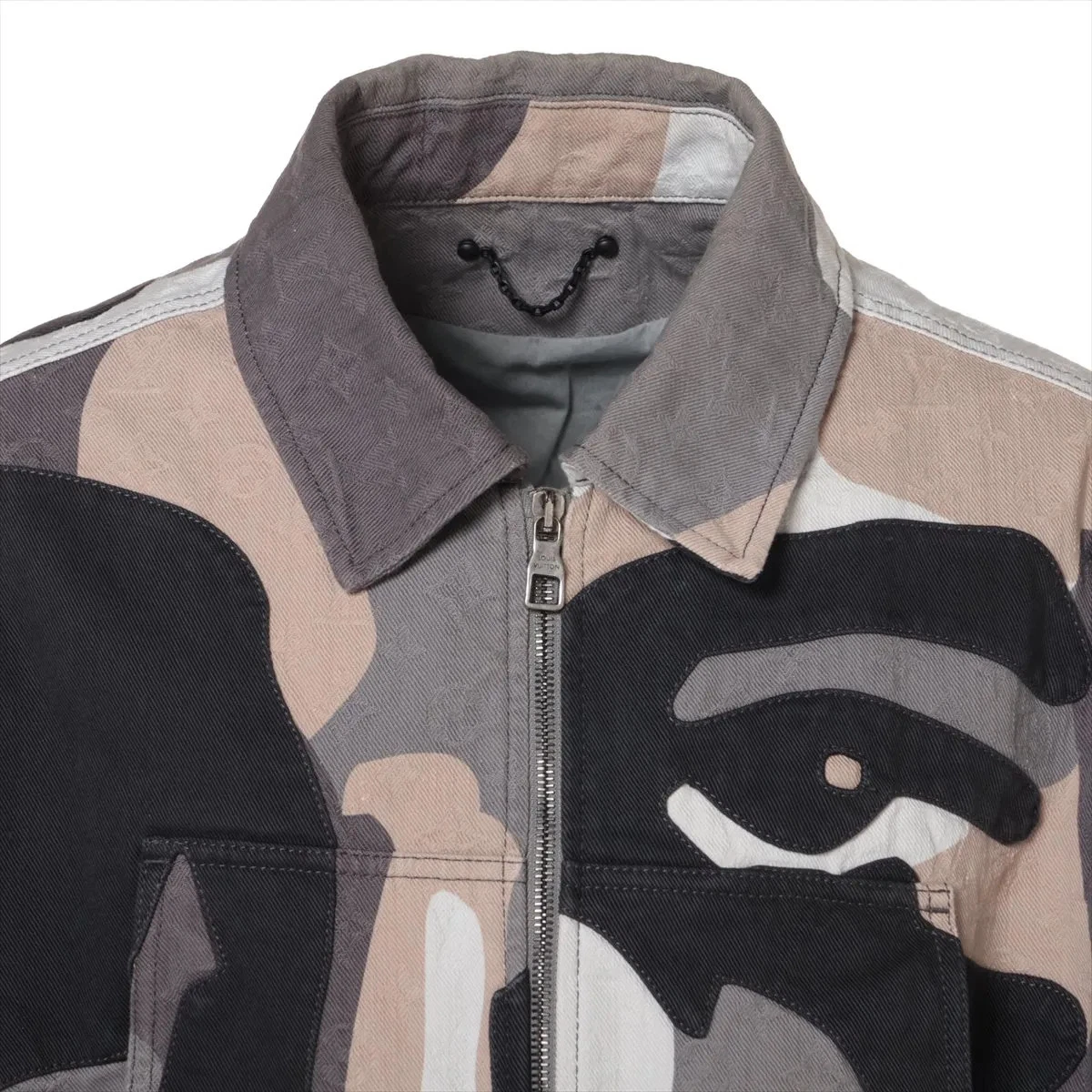 LOUIS VUITTON（LV） Louis Vuitton 23AW Giacca Denim Cotone 52 Uomo Grigio x Beige RM232 made to orde