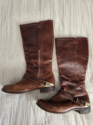 UGG Australia Channing II Tall Leather Harness Boots Womens Sz 9.5M MSRP $269.00