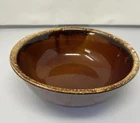 Vintage 10-1/4” Hull USA Serving Dish Bowl.  Brown Drip Glaze Oven Proof HP & Co