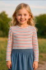 Tucker  Tate Striped Chambray Denim Dress Kid Girls 5-6 French Tunic Zara