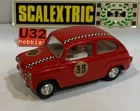 Slot Car SCX Scalextric Exin TC600 Seat 600 #35 Red Black Chassis Second Series