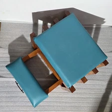 Kneeling Bench, Wood Cherry, Upholstery In Turquoise, spanking bench