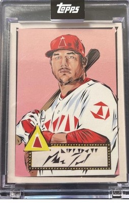 MIKE TROUT 2022 Topps X 1952 Topps By Naturel Encased Art Card #A-10 LA Angels