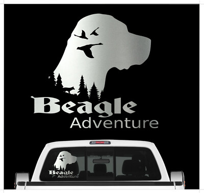 Auto Aufkleber Begale - Beagel Adventure Hundemotiv Jagd Folie Jagdmotiv Hund