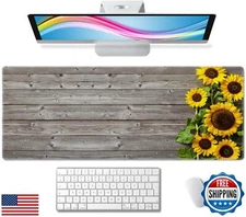 Sunflower Desk Mat - Large XL Mouse Pad and Keyboard Pad for Home Office Esse
