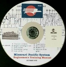 Missouri Pacific1976 Enginemen's Training Manual- Very Rare!  PDF Pages on DVD