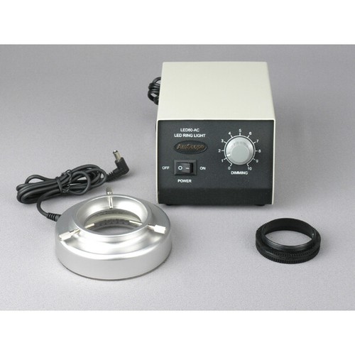 Microscopio AmScope 80-LED anillo de luz con caja de metal de alta resistencia y adaptador - Imagen 2 de 4