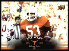 2011 Upper Deck University of Texas Bill Acker #37 Texas Longhorns
