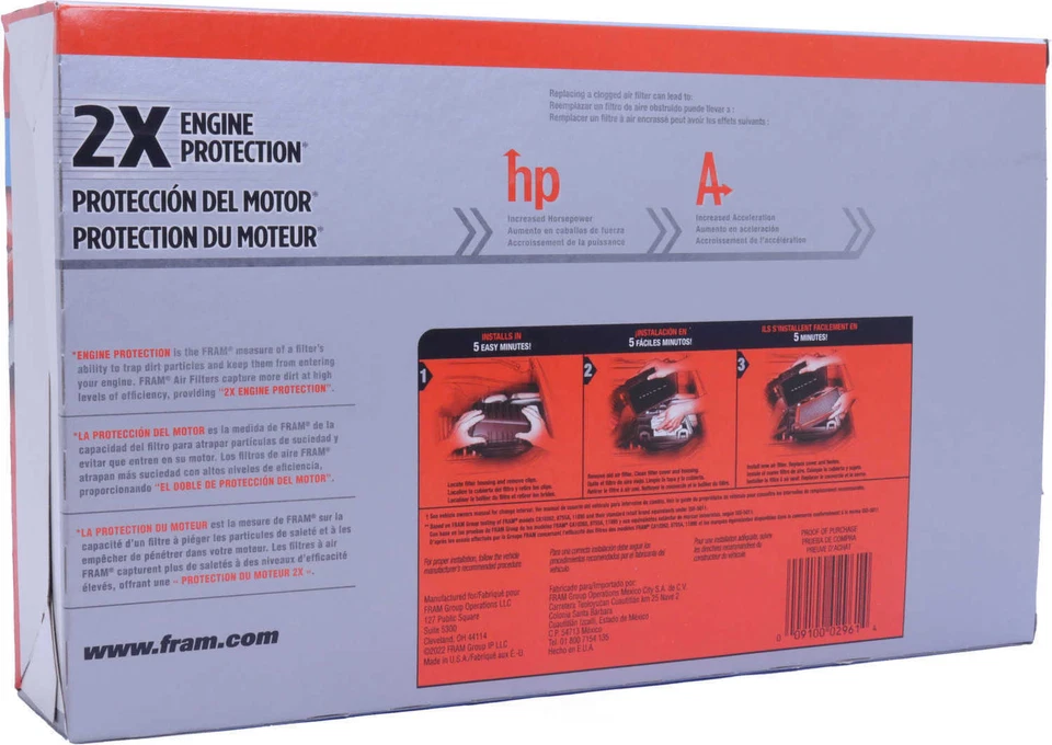 Filtro de aire para Mercury Mountaineer FRAM 2002-2010 Foto 4 de 4