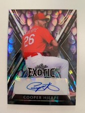 2023 Leaf Exotic auto COOPER HJERPE #ed 2/2! St. Louis Cardinals