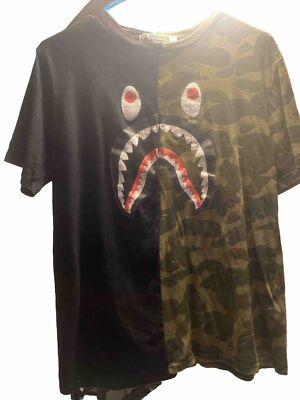 men bape t shirt medium Shark