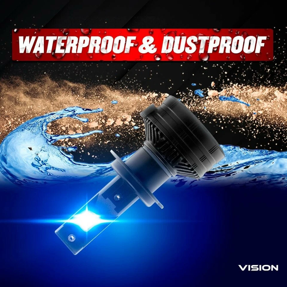 DS18 VTLH7 VISION H7 CSP Chip LED Faros Bombillas Hyper Luminance 6000K Blanco Foto 3 de 4