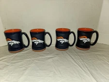 4 Denver Broncos NFL Coffee Mugs, Boelter, NFL Licensed Product