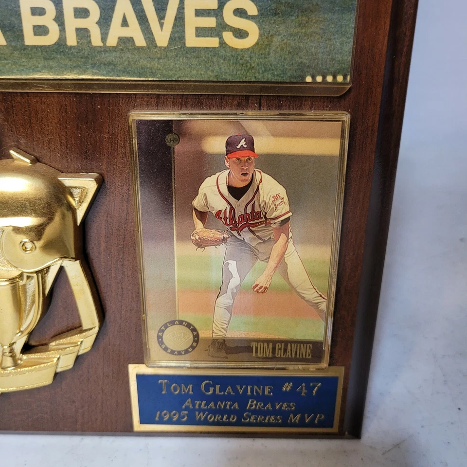 Бейсбольная табличка 1995 Atlanta Braves World Series фотография команды чемпионов MLB - Изображение 3 из 4
