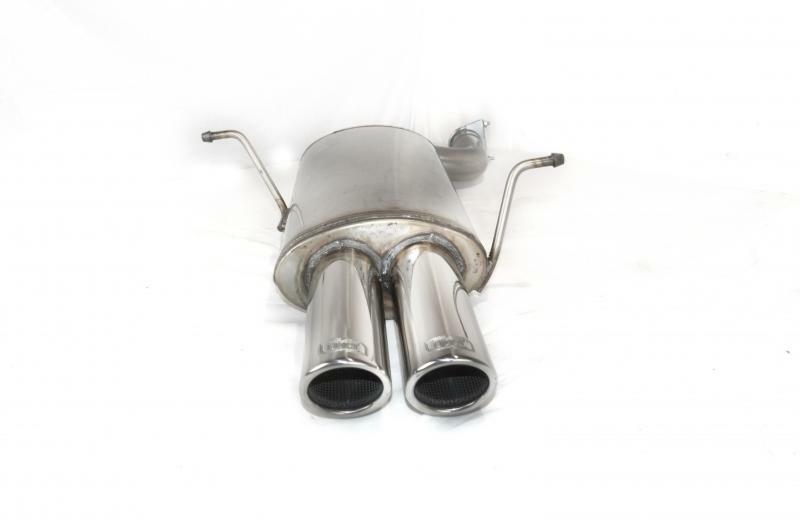 Silencieux echappement BMW E46 break 323i en inox avec double sortie 2x70mm