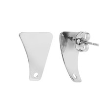 20pcs stainless steel earrings connector findings diy earring post with hole