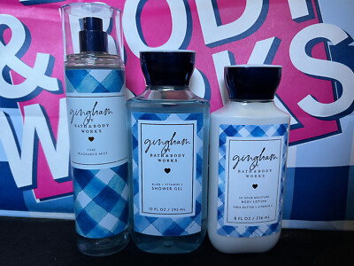 Bath Body Works Gingham Fine Fragrance Mist Wash Shower Gel
