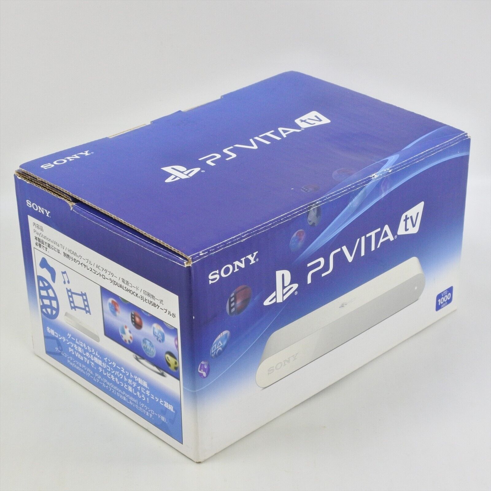 PS Vita TV WHITE VTE-1000 AB01 NO AC adapter/HDMI Cable