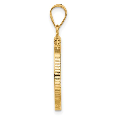 Wideband 14K Yellow or White Gold Coin Bezel Pendant Mounting - 13mm to 39.5mm - Picture 59 of 163