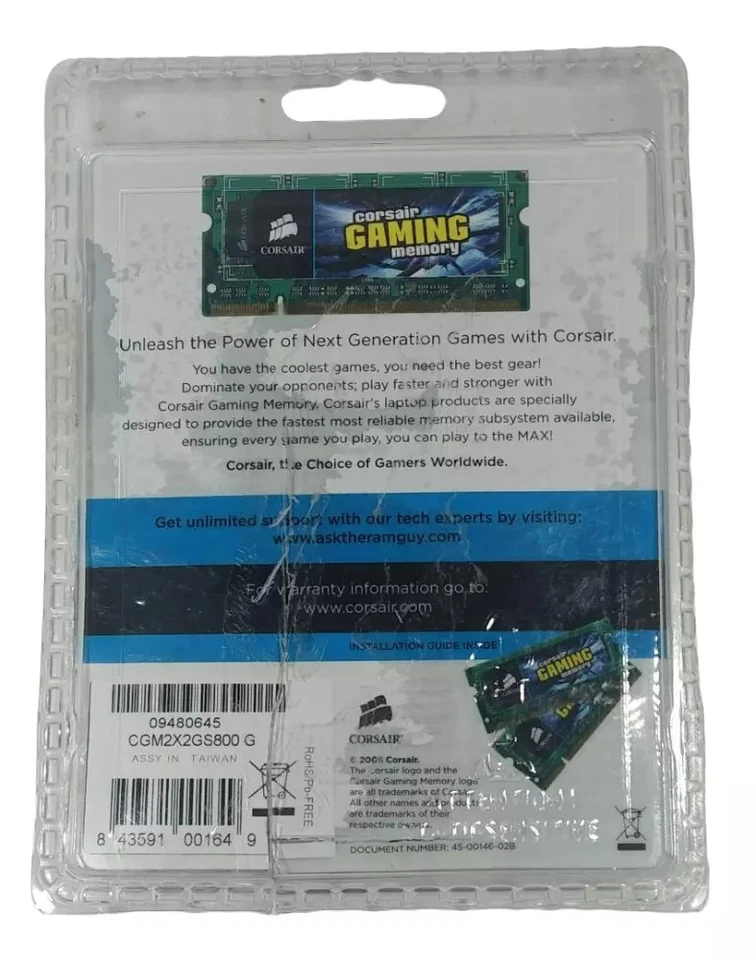 Corsair CGM2X2GS800 2GB Laptop Gaming DDR2 Memory - Image 3 of 4