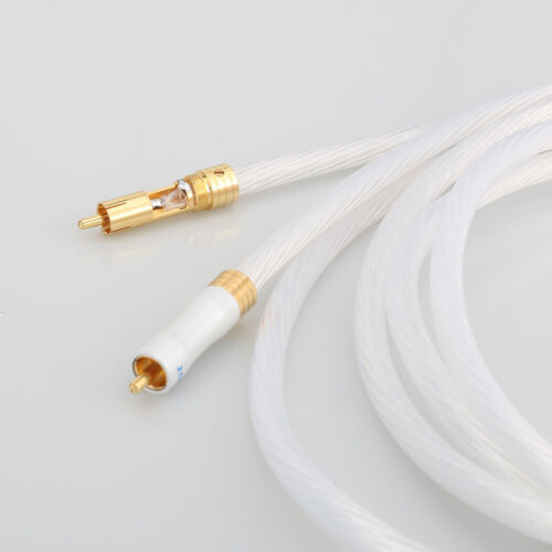 6N OCC Silver Plated RCA Cable Analog Cable Hi-Fi Audio Amp Interconnect Cable - Picture 4 of 10