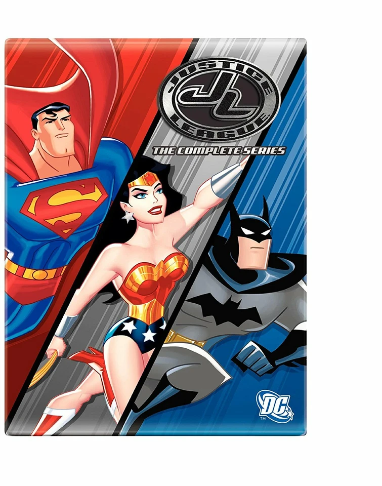 Justice League:The Complete Series(DVD,15-Disc Set,Tin Box)NEW+Unlimited Foto 3 de 4