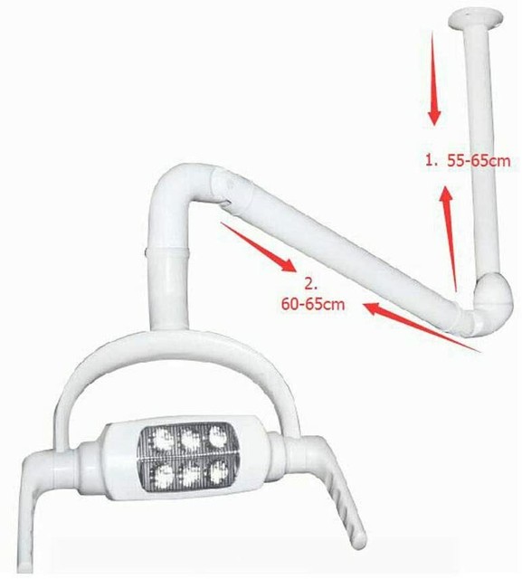 圖片 11 - 360°Dental Ceiling Mounted Arm 6 LED Sensor Shadowless Dental Operating Lamp CE