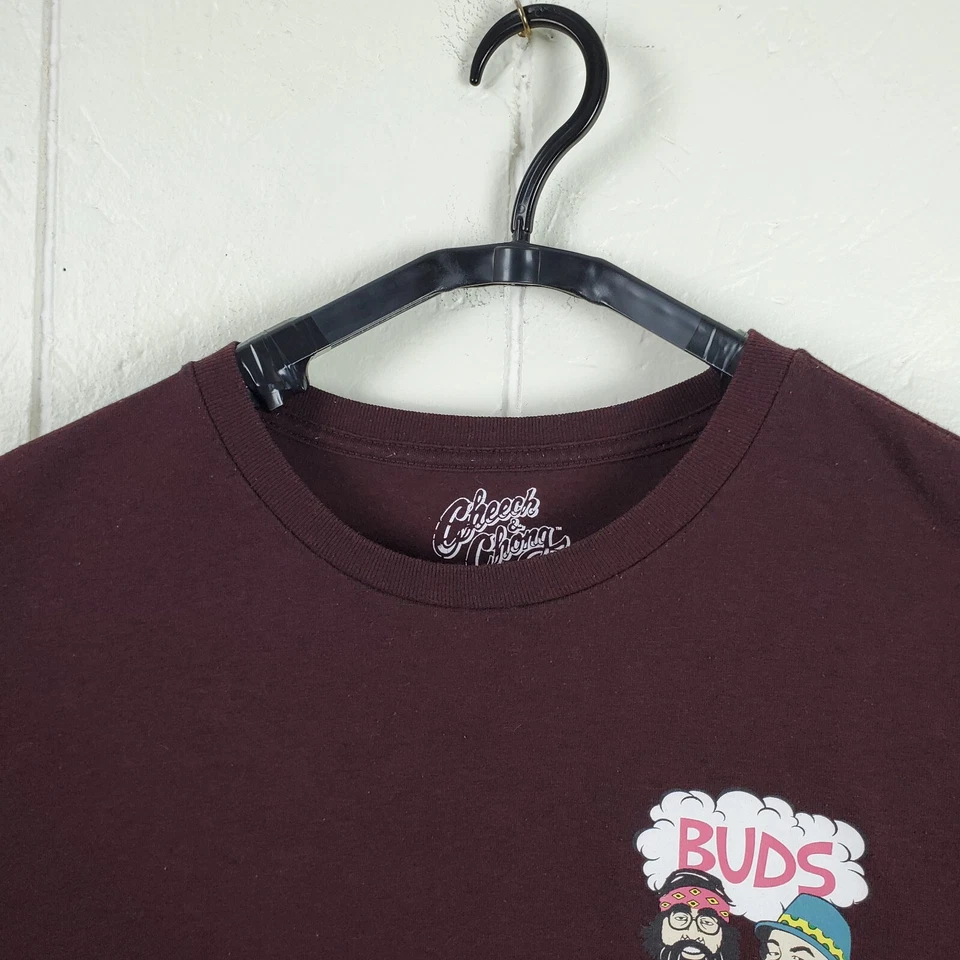 Cheech and Chong Shirt Mens 2XL Red Crew Neck Long Sleeve Graphic Stretch Casual - Image 3 of 4