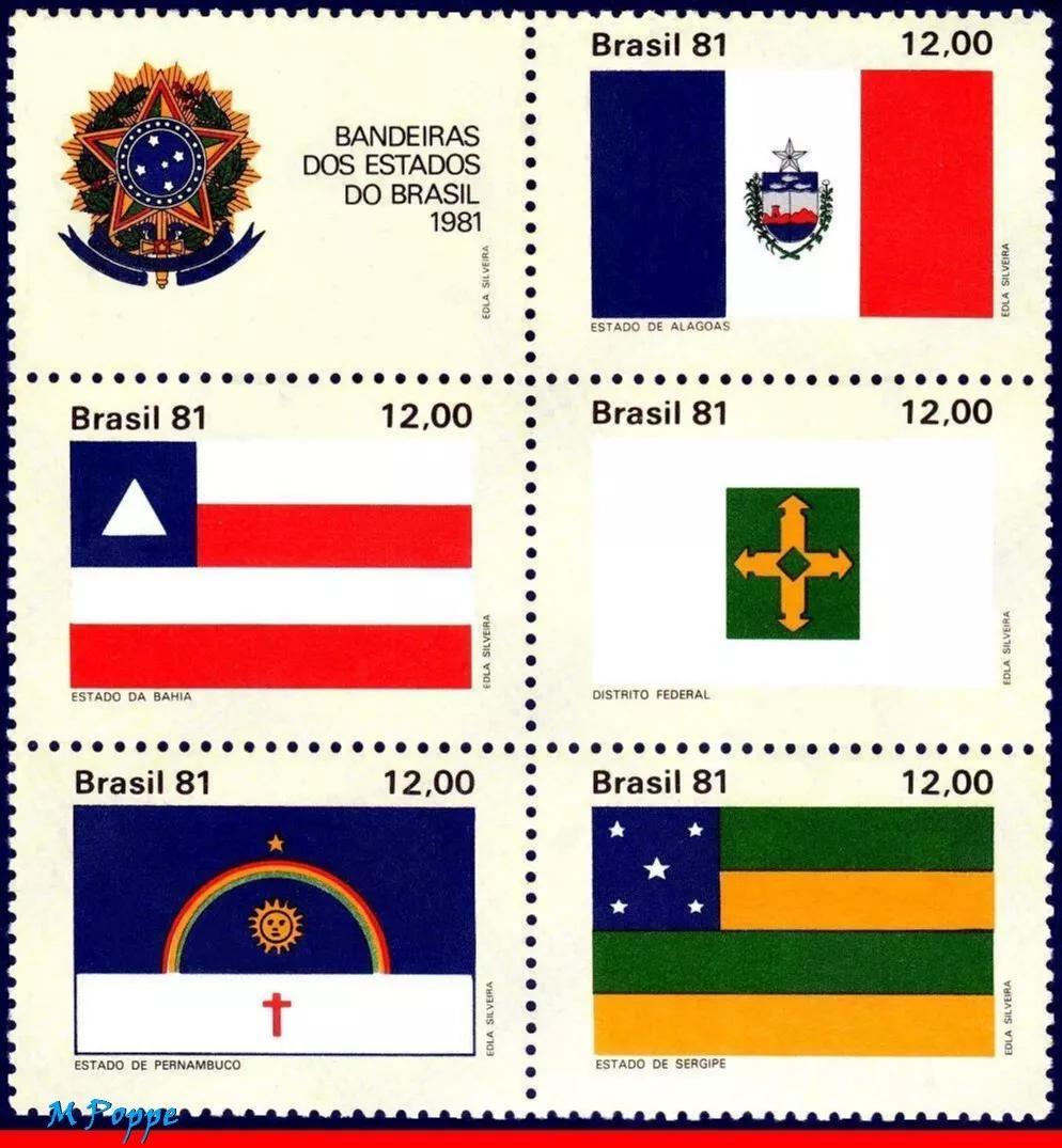 BRAZIL - 1892 & 1962 - FVF MNH - State Flags - 1983-1984