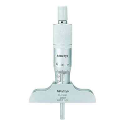 Mitutoyo 128-101 Depth Micrometer 0-25mm, 63mm Base, Vernier Gauge