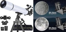 Telescopio para adultos de alta potencia apertura de 80 mm refractor profesional