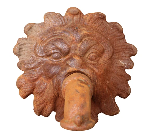 Gargoyle fountain spout iron lion water spree garden antique style