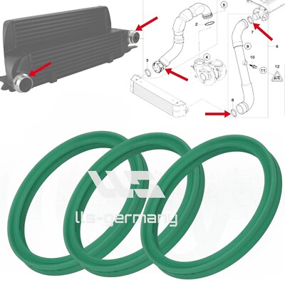 3x Formdichtung Ladeluftschlauch für BMW E46 E60 E90 E83 E53 E70 E71 11617790547