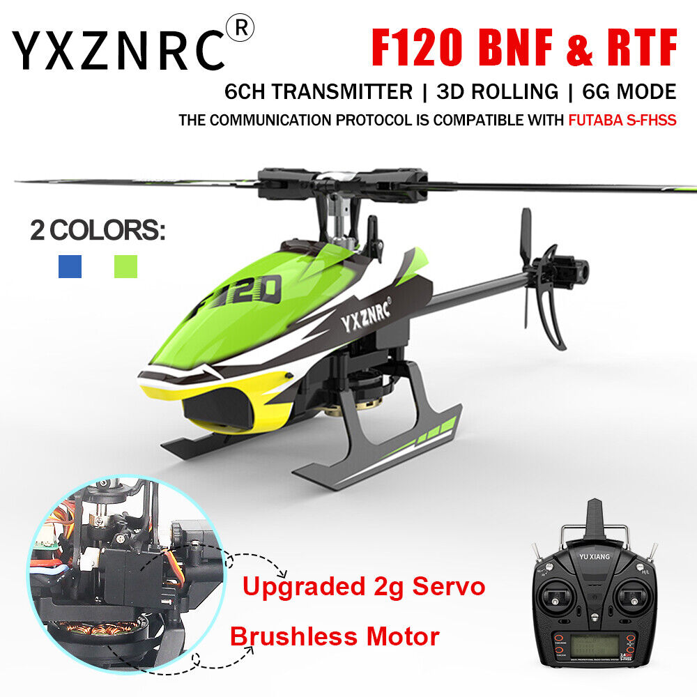 YXZNRC F120 3D 2.4G 6CH 6-Axis Gyro Direct Drive Flybarless YXZNRC F120 3D 2.4G 6CH 6-Axis Gyro Direct Drive Flybarless