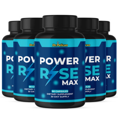 Power Rise Max- Bodybuilding & Men's Health Support- 5 Bottles- 450 Capsules