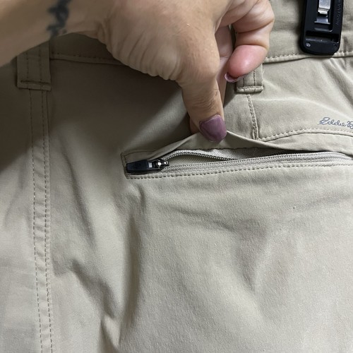 Eddie Bauer Travex Shorts Herren 38 Khaki Outdoor Wandern Aktiv Chino - Bild 9 von 12