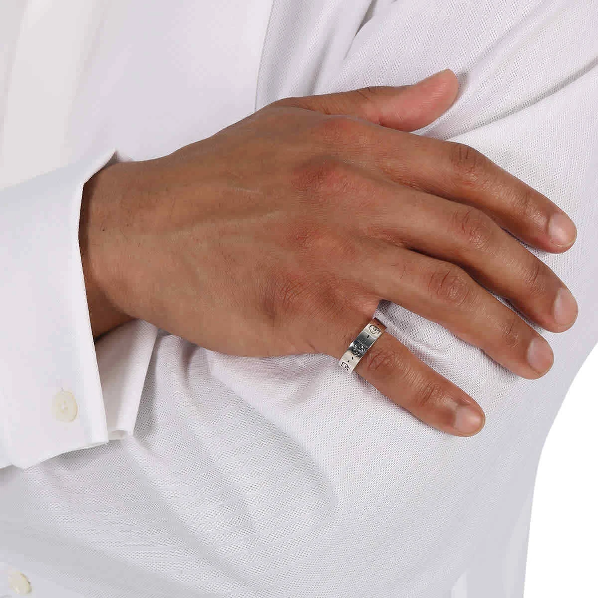 Silver gucci ghost ring deals
