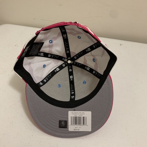 Nuevo New Era 9Fifty Indiana Pacers NBA Hombres OSFA Blanco/Rosa Sombrero a presión - Imagen 6 de 8
