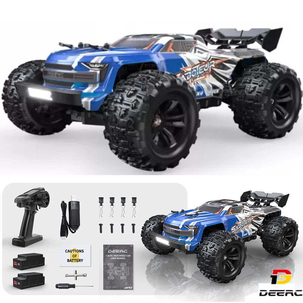 DEERC H16E 1:16 4WD Brushless RC Monster Truck 70kph Speed 40min Playtime RTR  