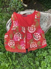 Fabulous Gudrun Sjoden ‘oas’ Embroidered Waistcoat Xl