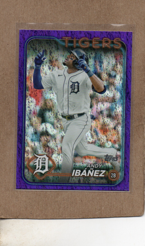 andy ibanez detroit tigers topps purple 25 2024 429/799