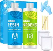 Epoxy Resin Kit 32 Oz 2 Part Art Resin Clear Tabletop Countertop Epoxy Kit with